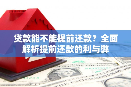 利川贷款能不能提前还款？全面解析提前还款的利与弊