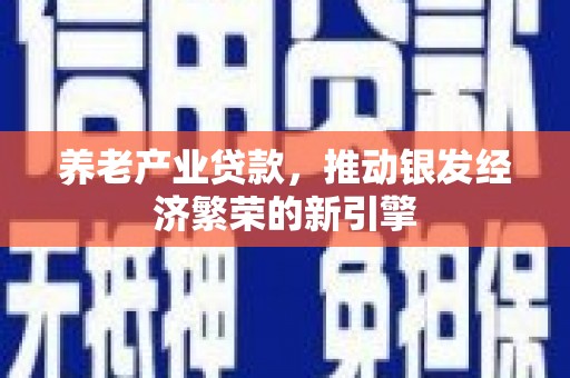 利川养老产业贷款，推动银发经济繁荣的新引擎