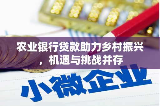 利川农业银行贷款助力乡村振兴，机遇与挑战并存
