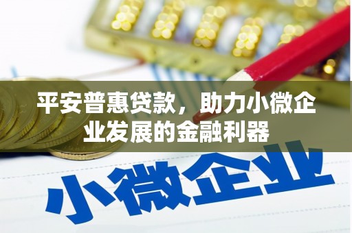 利川平安普惠贷款，助力小微企业发展的金融利器